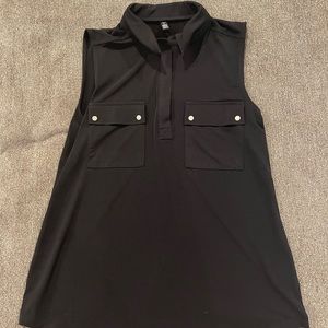 Ladies Jones New York Sleeveless Blouse- Black size Small